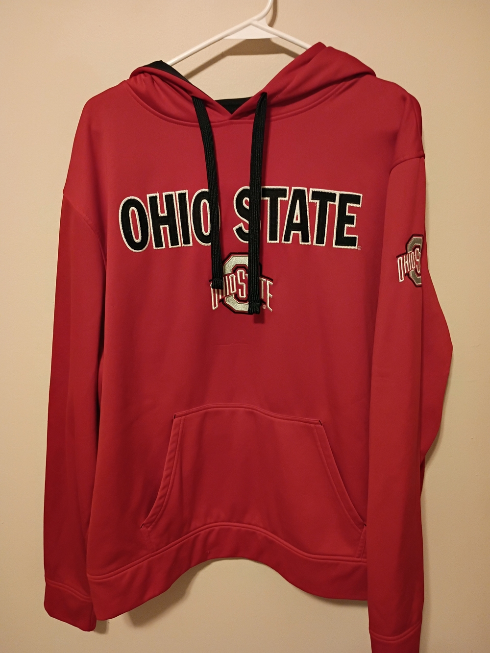 Ohio State Red Pullover Hoodie with Front Pocket